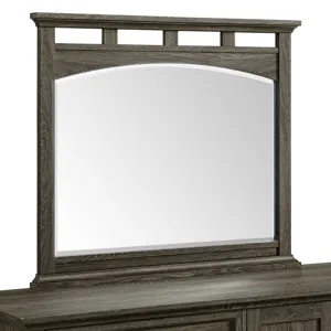 Matias Bedroom Set with Twin Headboard, Dresser, Mirror & Nightstand in Mocha Grey