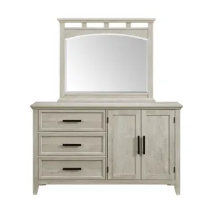 Matias Bedroom Set with Twin Headboard, Dresser, Mirror & Nightstand in White