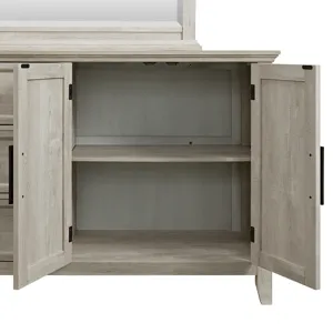 Matias Bedroom Set with Twin Headboard, Dresser, Mirror & Nightstand in White