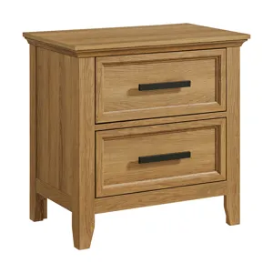 Matias Bedroom Set with Twin Headboard, Dresser, Mirror & Nightstand in Brown