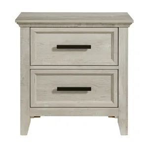 Matias Bedroom Set with Twin Headboard, Dresser, Mirror & Nightstand in White