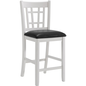 Max Pub Chair with Black PU in White (2 Per Carton)