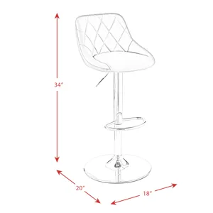 Melissa (D235-4) White Bar Stool (2 Per Carton)