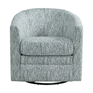 Mid Century Swivel Chair Reversible Seat Cushion W/memory foam in Jocelyn #2