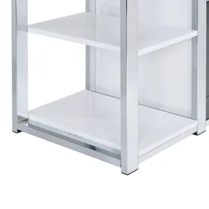 Midway 80\" TV Console with Firelight in White