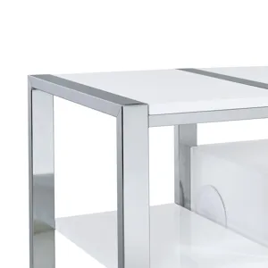 Midway 80\" TV Console with Firelight in White