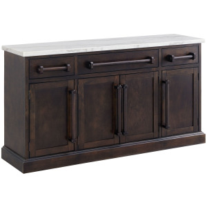 Monticello White Marble Buffet in Dark