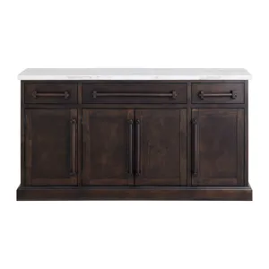 Monticello White Marble Buffet in Dark