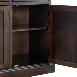 Monticello White Marble Buffet in Dark
