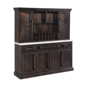 Monticello White Marble Buffet in Dark