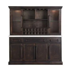 Monticello White Marble Buffet in Dark