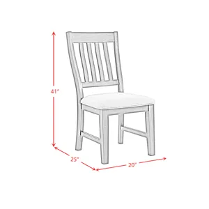 Montrose Dining Side Chair with Light Grey Fabric in Espresso