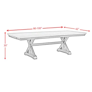 Montrose Dining Table with 20" Leaf in Espresso and Brown