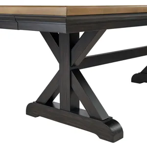 Montrose Dining Table with 20" Leaf in Espresso and Brown