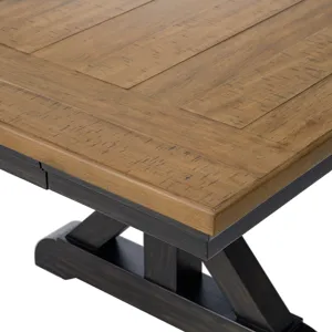 Montrose Dining Table with 20" Leaf in Espresso and Brown