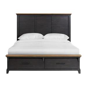Montrose King Storage Bed in Espresso & Brown