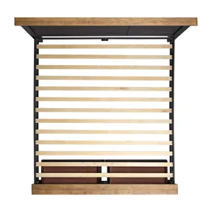 Montrose King Storage Bed in Espresso & Brown