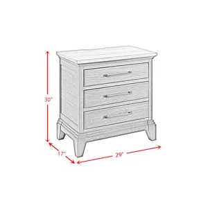 Montrose Nightstand with Charger & Sensor Light in Espresso & Brown