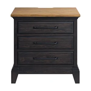 Montrose Nightstand with Charger & Sensor Light in Espresso & Brown