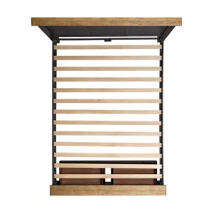 Montrose Queen Storage Bed in Espresso & Brown