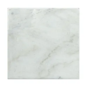 Morris End Table in Espresso W/White Marble Top
