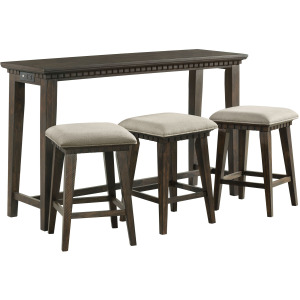Morrison Occasional Bar Stool Set (Power Bar Table & 3 Stools)