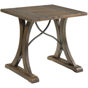 (T682-125) New Bedford- Square End Table- Allegro Brown