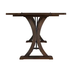 (D682-33) New Bedford- Folding Top Dining Table- Latte/Dark Pine