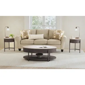 Nica Lift Top Coffee Table in White and Brown