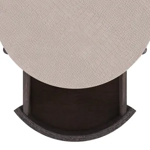 Nica End Table in White and Brown