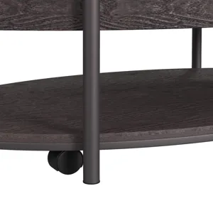 Nica Lift Top Coffee Table in White and Brown