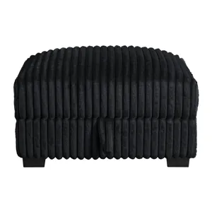 Nightfall Storage Ottoman in Grand Cord Black