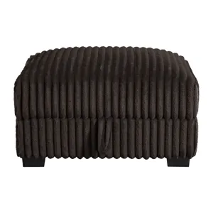Nightfall Storage Ottoman in Grand Cord Espresso