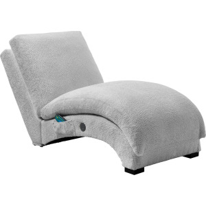 Nori Chaise with Heat Massage, USBC, LED in Glam Fog