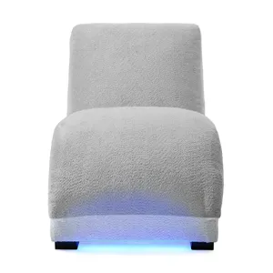 Nori Chaise with Heat Massage, USBC, LED in Glam Fog