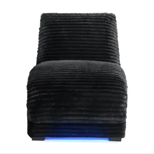 Nori Chaise with Heat Massage, USBC, LED in Masis Black