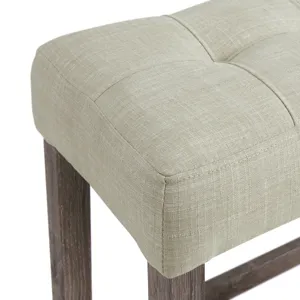 Oak Lawn Grey Bar Table Single Pack (Table + 3 Tan Fabric Stools)