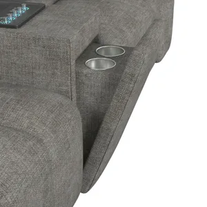 Odyssey Console with Music Controller, FD Cup Holders, Reading Light in Amount Grey