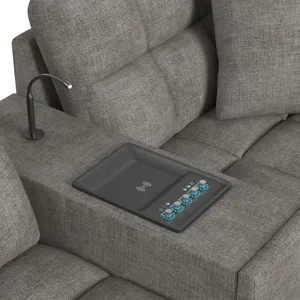 Odyssey Console with Music Controller, FD Cup Holders, Reading Light in Amount Grey