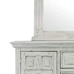 Olivia White Dresser & Mirror Set