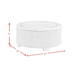 Ollie Round Coffee Table - Tan