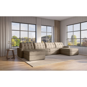 Options One Storage Ottoman in Palmer Camel