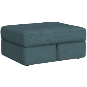 Options One Storage Ottoman in Palmer Teal