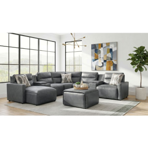 Options Two Ottoman in Simba Slate