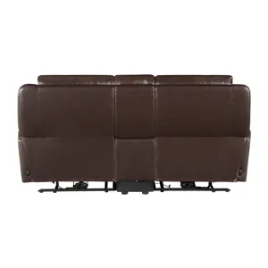 Pantera Power Motion Loveseat with Console in Palais Dark Brown