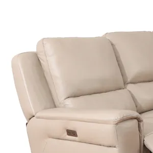 Pantera Power Motion Loveseat with Console in Palais Taupe