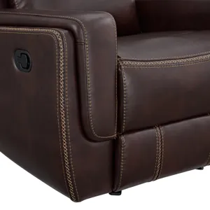 Panther Motion Loveseat with Console in Neono Brown