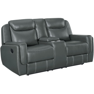 Panther Motion Loveseat with Console in Neono Grey