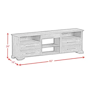 Park Ridge 82\'\' TV Console without Fireplace Insert in Charcoal