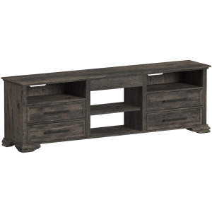 Park Ridge 82'' TV Console without Fireplace Insert in Charcoal